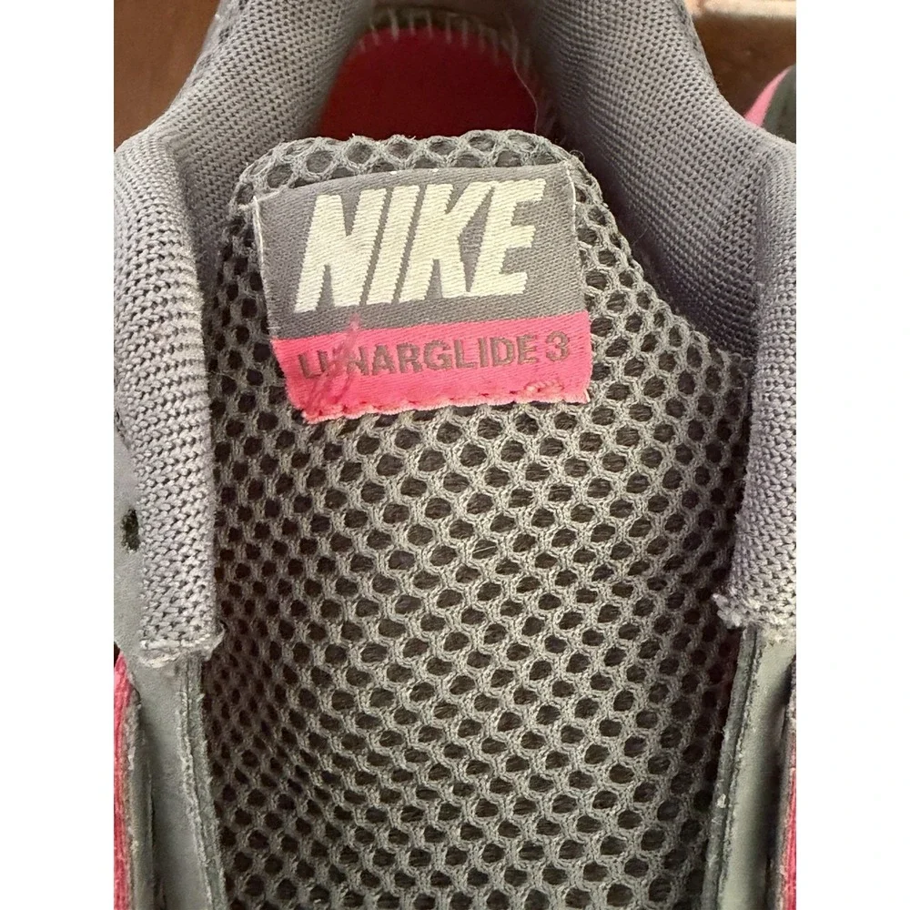 Nike Lunarglide 3 Womens Size 8.5 Gray Pink Athletic Running Shoes Sneakers